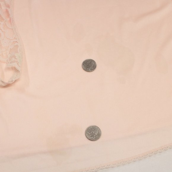 Vintage Nightgown Womens Small Light Pink Lace V Neck Long Maxi Lingerie - Picture 9 of 11